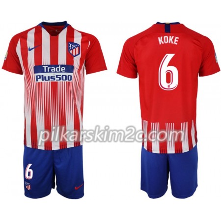 Koszulka Atlético Madryt KOKE 6 Dziecięca Główna 2018-2019 - Koszulki Piłkarskie
